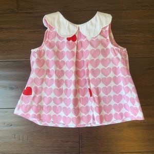 Jacadi sleeveless heart print top